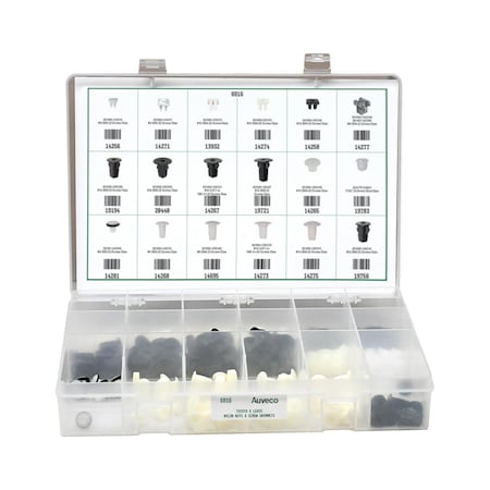 Auveco Toyota And Lexus Nylon Nuts And Screw Grommets Quik-Select Ii Kit Assortment 6916