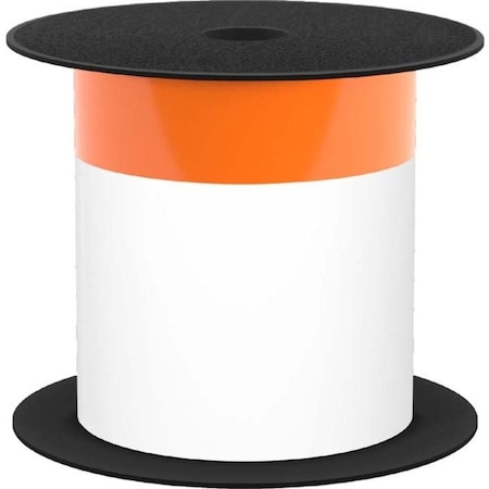 Brother Pre-CutLabelStockRoll, Orange/White, Gloss BMSLT406CNT