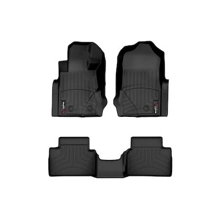 Weathertech Black, Front and Rear Floorliners for Vinyl Floors 441702-1-3V