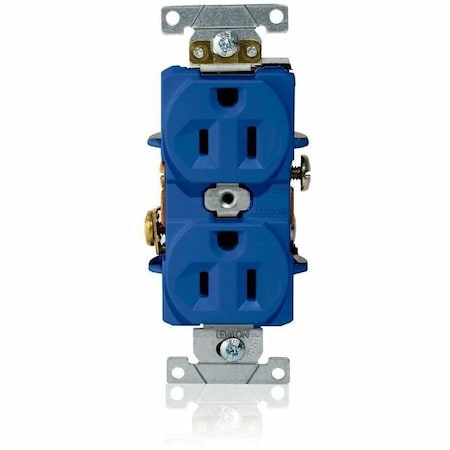 Leviton Dup Rec 15A 125V Self-Gr Blue L5262-BU