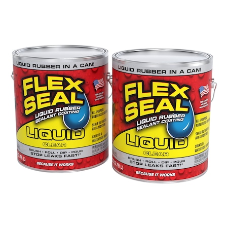 Flex Seal Liquid Clear 1 Gallon, 2PK US855CLR01-2