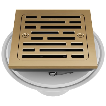 Delta 4 in Tile-In Square Shower Drain In Champagne Bronze DT062412-CZ