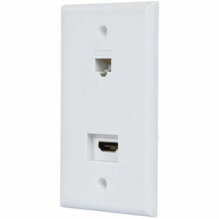 Monoprice Recessed HDMI Wall Plate, HDMI/Cat5 12094