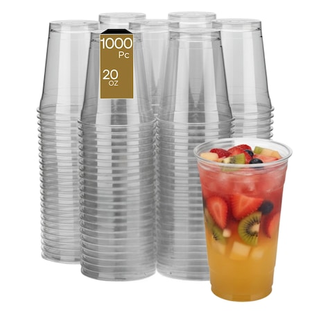Eco Harmony Products Clear Cup for Cold Beverages, 20oz, PET, 98mm, 1000PK 804656