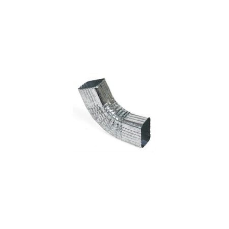 Amerimax Home Products Front Gutter Elbow, Style B, 75 Degree, Mill Finish Galvanized Steel, 3 x 4-In. Gray 49065