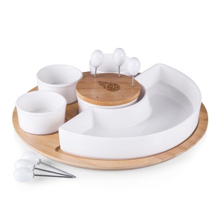 Picnic Time Family Of Brands NFL Tennessee Titans - Symphony Appetizer Serving Tray Set 949-13-505-313-2