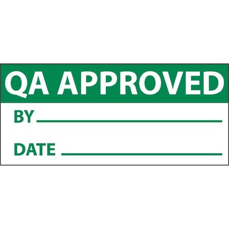 Nmc Qa Approved By And Date Label, Pk3 INL6