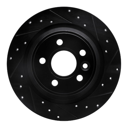 Dynamic Friction Co DFC Brake Rotor - Drilled and Slotted - Black 633-11022R