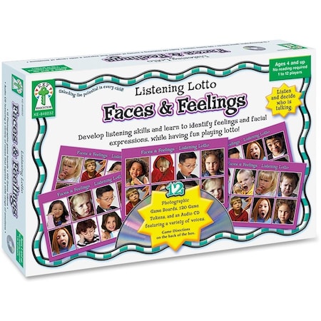 Key Education Publishing Listening Lotto: Faces and Feelings Board Game, Grade PK-1 846032