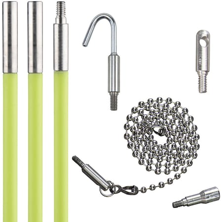 Klein Tools Mid Flex Glow Rod, 15-Foot 50152