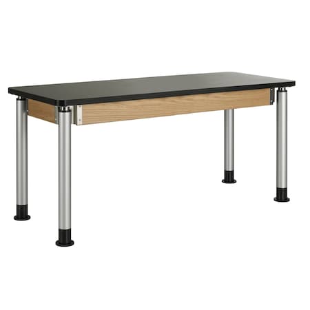 Diversified Spaces Adjustable Table, Wood Frame, 24"D, 500 lb. P860LBBK