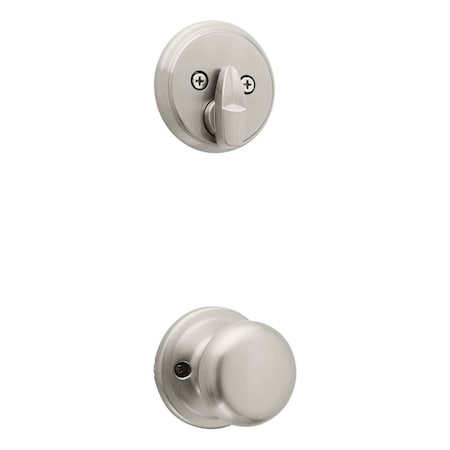 Kwikset Single Cylinder Interior Hancock Knob Trim Satin Nickel Finish 971H-15