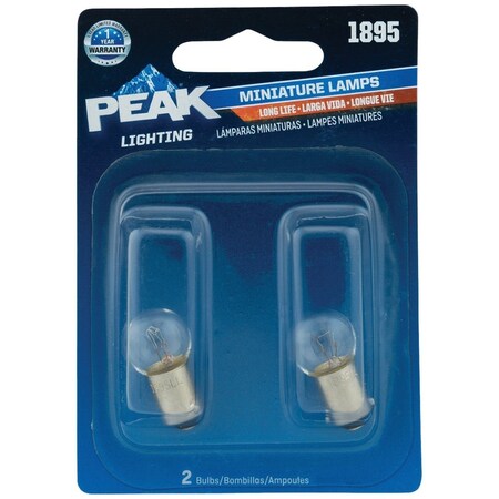 Peak 1895 14V Mini Incandescent Automotive Bulb, 2PK 1895LL-BPP
