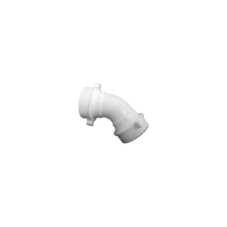 Larsen Supply Co. Lavatory/Kitchen Drain Elbow, White PVC, 1.5 or 1.25-In. Slip Joint 864590