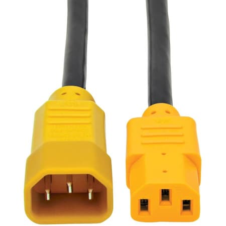 Eaton Tripp Lite Series Heavy-Duty PDU Power Cord, C13 to C14 - 15A, 250V, 14 AWG, 6 ft. 1.83 m,  P005-006-YW