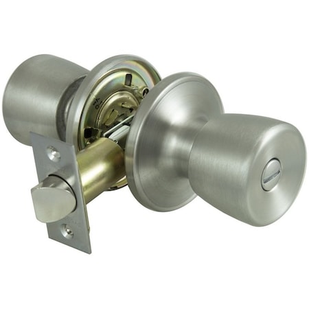 Prosource Privacy Lockset, Tubular, Tulip Design, Stainless Steel TS610V-PS