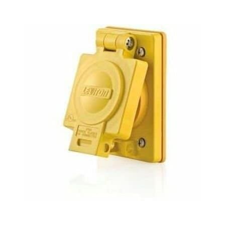 Leviton Watertight Locking Receptacle, Non-NEMA, 20 A, 120/208V AC, Three Phase, 4 Pole, Flush Mount 67W09