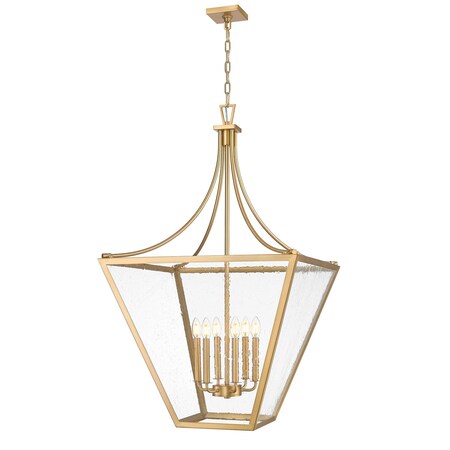 Z-Lite Montalcino Rubbed Brass 6 Light Chandelier 1961-6RB