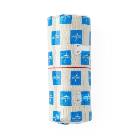 Medline Sure-Wrap Elastic Bandage with Clips, 4in x 5 yd. (10.2 cm x 4.6 m) MDS055004H