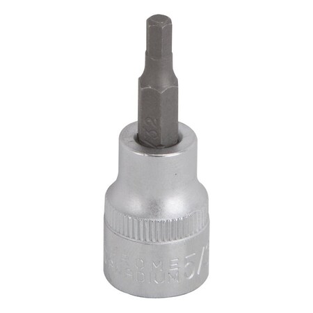 Vulcan Fractional Hex Bit Socket, Chrome, 5/32 in, 3/8 in Drive, 1-7/8 in OAL 3506005520