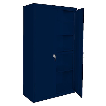 Steel Cabinets Usa Adjustable Storage Cabinet, 72 in H, 36 in W, Navy, 4 Shelves AAH-36RB-N