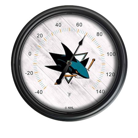 Holland Bar Stool Co San Jose Sharks Indoor/Outdoor LED Thermometer ODThrm14BK-08SJShar