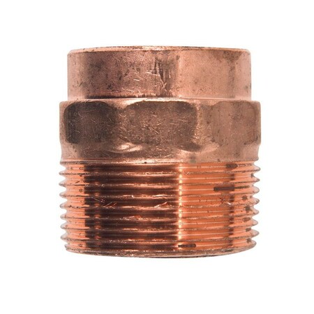 Nibco 1-1/4 in. Copper X 1-1/4 in. D MIP Copper Pipe Adapter, 10PK CP-W01295D