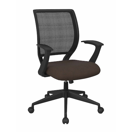 Office Star Products EM Series Screen Back Task Chair with "T" Arms, Twilight Cocoa EM51022N-K011