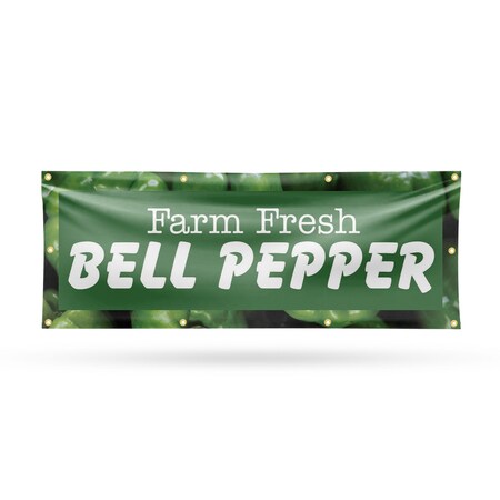 Signmission Farm Fresh Bell Pepper, 36 Inch x 96 Inch, Vinyl Banner B-96-30578