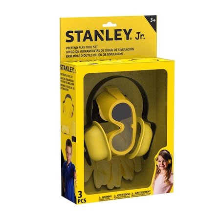Stanley Jr. Pretend Play Tool Set Black/Yellow 3 pc SRP063-SY