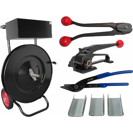 Encore Packaging Steel Kit Economy for 12 Steel Strapping, Open Seals S12KO1