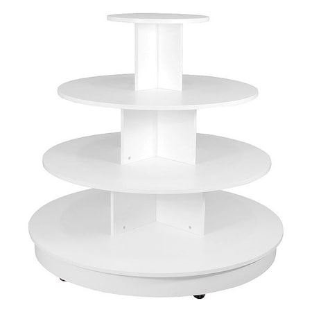 Specialty Store Services Floor Display, Wht, 45" H, 47" Dia 3416W