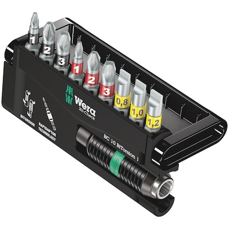 Wera Bit-Check 10 BiTorsion 1, 10 pieces 5056374001