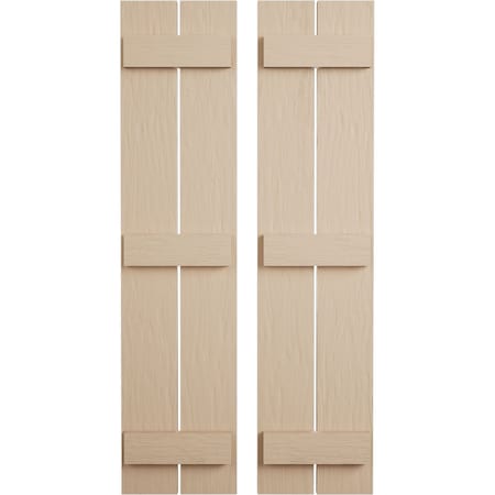 Ekena Millwork Rustic Two Board Spaced Board-n-Batten Rough Sawn Faux Wood Shutters, 11 1/2W x 86H, PR SHUBSS11X86RSPR