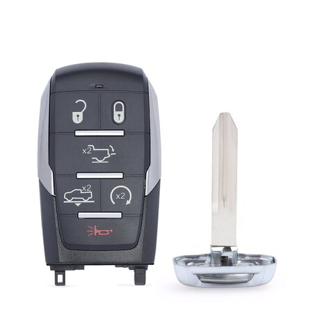Aks Keys 2019 - 2024 RAM 1500 LongHorn Smart Key 6B FCC# OHT-4882056 - Silver Sides RC-DODGE-67C