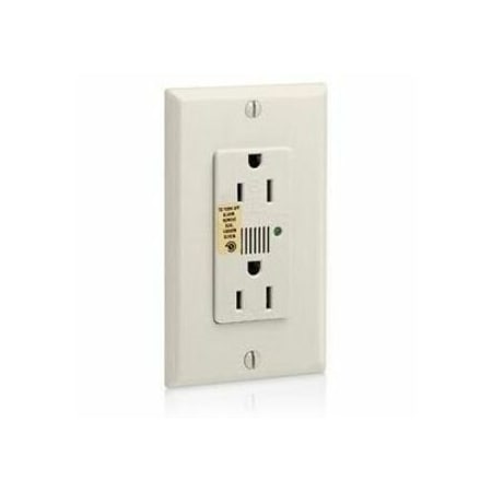 Leviton Surge Protector Receptacle, 15 Amp, 125 Volt, 5-15R NEMA, Light Almond 7280-T