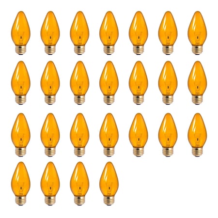 Bulbrite 40 Watt Dimmable Amber F15 Fiesta Incandescent Light Bulbs with Medium (E26) Base, 25PK 861973