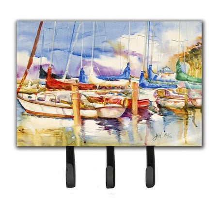 Carolines Treasures End Stall Sailboats Leash and Key Holder JMK1049TH68