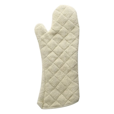 R&R Textile Oven Mitt, Terry, 17" L, Tan 1300-17