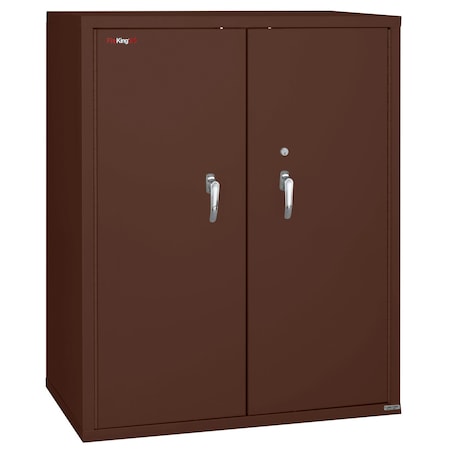 Fireking Storage Cabinet, 1 Hr Fire, 44" H, end tab inserts Brown CF4436-MDBR