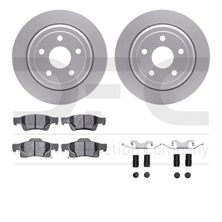 Dynamic Friction Co DFC GEOSPEC Coated Rotor- Heavy Duty Brake Pad includes Hardware 4412-42007