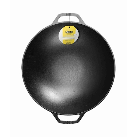 Lodge 14 Inch Seasoned Cast Iron Wok L14W