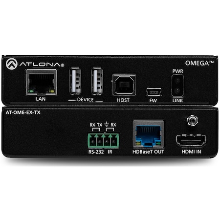 Atlona Omega 4K; Uhd HDMI Over Hdbaset Transmitter With Usb; Control And AT-OME-EX-TX