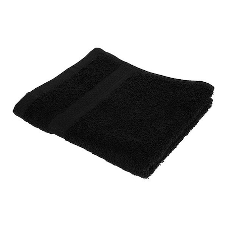 Martex Wash Cloth, 13 in L, Black 7135309