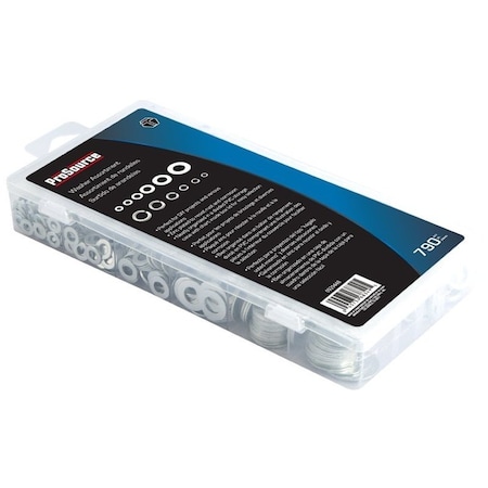 Prosource Washer Assortment, Zinc Plated 61830