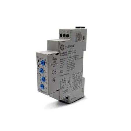 Trumeter Timer Switch Relay, 12-240 VAC/DC, Asymmetric Timer, 1 C/O TS08