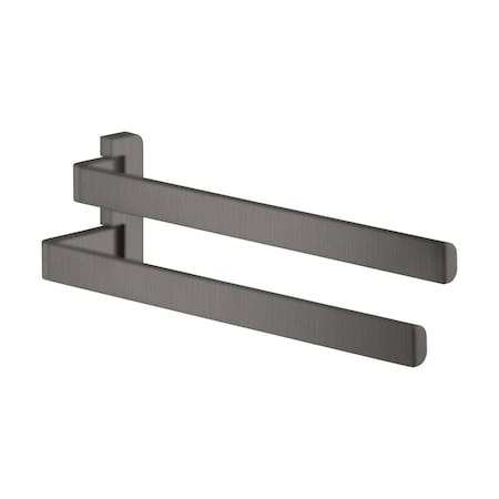 Axor Universal SoftSquare Dual Towel Bar in Brushed Black Chrome 42821340