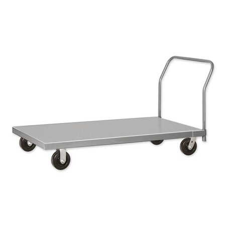 Pucel Steel Platform Truck, 24 in W x 96 in D, 6 in Semi-Steel Casters, Light Blue PT-2496-6S