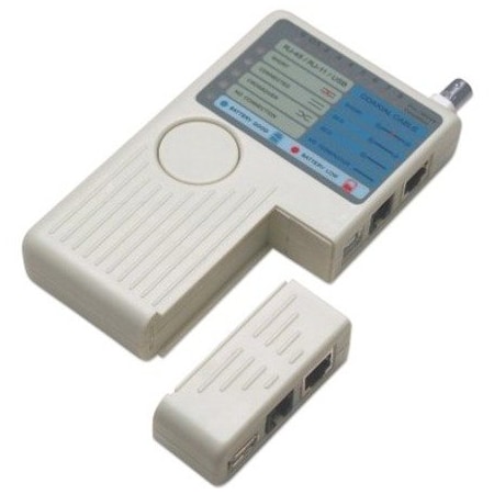 Intellinet Network Solutions 4-in-1 RJ11, RJ45, USB and BNC Cable Tester - 600 ft Test Distance 351911