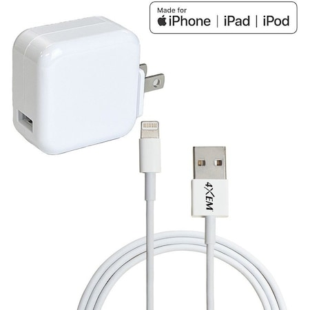 4Xem 4XIPADKIT3 Ipad Charger Kit with 3 ft. 8 Pin Cable Iphone 6; 7; 8 X Ipad4 Mini Professional 4XIPADKIT3